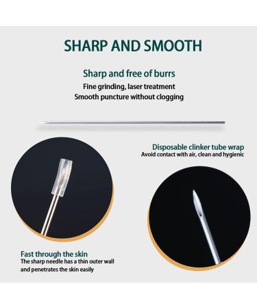 50PCS Mixed Piercing Needles | Stainless Steel Sterile Body Piercing Needle Set - 12G, 14G, 16G, 18G, 20G - for Nose, Lip, Septum, Ear, Navel, Eyebrow Piercings - Buy Online on GoSupps.com