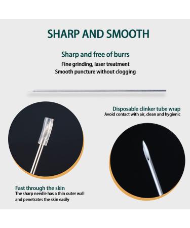 100PCS Mixed Piercing Needles 12G-20G | Disposable Stainless Steel Sterile Body Piercing Needles Set for Nose, Lip, Septum, Ear, Navel, Eyebrow Piercings - Buy Online on GoSupps.com
