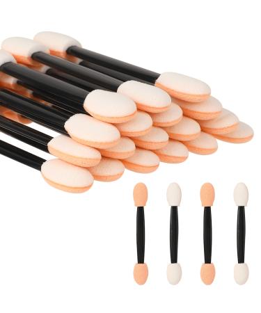 Eyeshadow Applicators 50Pcs Disposable Dual Sides Eye Shadow Eye Shadow Brushes Set Sponge Brush Black Sponge Brush Eye Makeup Brushes for Women Girls(Black)