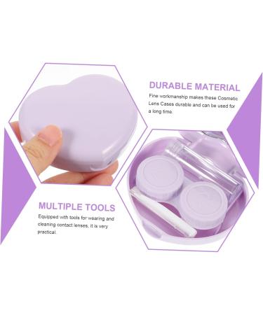 JECOMPRIS Contact Lens Container | Travel-Friendly Organizer for Eyes | Violet Storage Case - 7.2x5.8x2cm - Buy Online on GoSupps.com