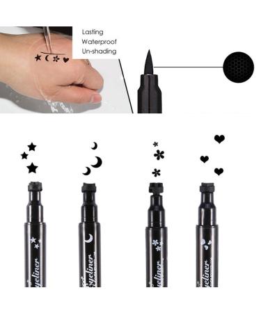 2 in 1 Double Liquid Eyeliner - Waterproof Pencil with Heart Stamp | Durable Eye Cosmetics for Stunning Looks - Buy Online on GoSupps.com