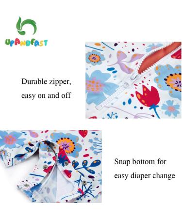 UPF 50+ Sunflower Baby Girls Swimsuit with Snap Bottom | 3-6 Months - Buy Online on GoSupps.com