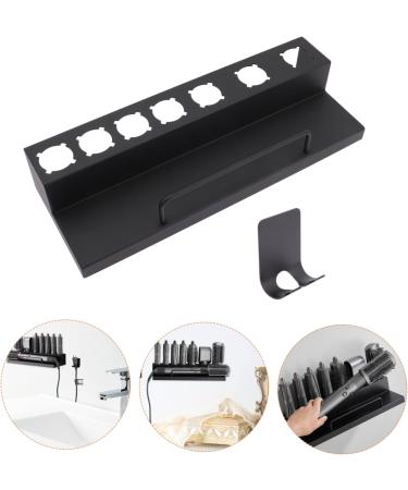 IWOWHERO Curling Iron Rack Hair Curler Rack Styler Holder Curler Wall Rack Kickstand Stainless Steel Black - Buy Online on GoSupps.com