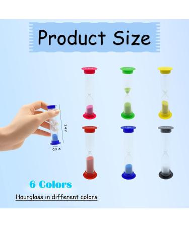 Colorful Hourglass Set for Kids | 6 Timers (30s to 5min) - Fun Timers for Toothbrushing Kitchen & Office Decor - Buy Online on GoSupps.com