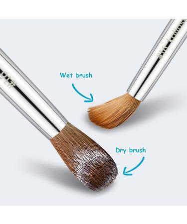 100% Pure Kolinsky Hair Size 8 Oval Acrylic Nail Brush Set - Professional Manicure Tool for DIY Home Salon - Crystal Blue - Buy Online on GoSupps.com