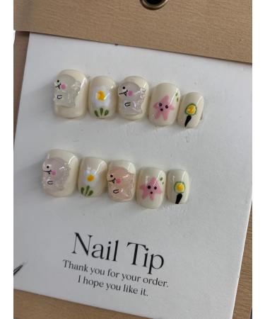 Handmade Wearing Armor Hand Drawn Cute Cartoon Handmade Fake Nail Art Nail enhancement (Size : M) - Buy Online on GoSupps.com