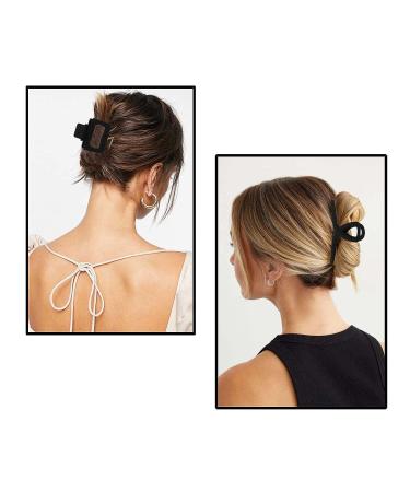 6 PCS Hair Claw Clips for Thick and Thin Hair | Black Hair Accessories Set for Women | Rectangle, Square, Butterfly, Heart, N Shape - Buy Online on GoSupps.com
