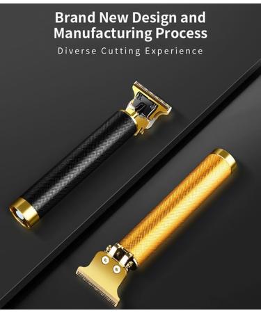Professional Hair Clippers for Men - T9 Rechargeable Adjustable Cordless Trimmer - Gold Barber Haircut Tool - Buy Online on GoSupps.com