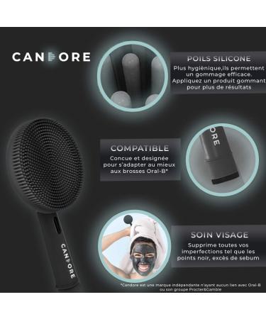 Silicon Black Carbon Infused Face Brush Set of 2 - Recyclable Exfoliation & Makeup Removal - Compatible with Oral-B Toothbrush - Buy Online on GoSupps.com