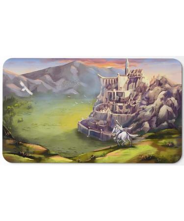Paramint Minas Tirith (Stitched) - LOTR Lord of The Rings - Compatible for Magic The Gathering Playmat - Play MTG, YuGiOh, Pokemon, TCG - Original Play Mat Art Designs & Accessories
