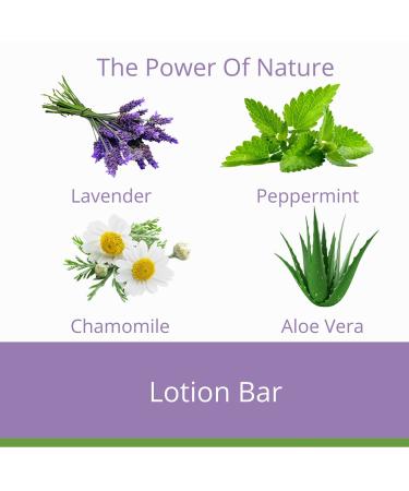 Moisturizing Solid Lotion Bar Lavender-Peppermint skin repair (small-pack 3) - Buy Online on GoSupps.com