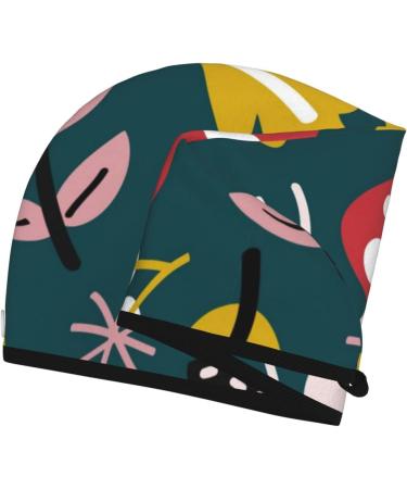 Cartoon Leaf Mushroom Red Microfiber Hair Towel | Soft & Super Absorbent Quick Dry Wrap for Long Curly Thick Hair - Perfect for Women - Buy Online on GoSupps.com