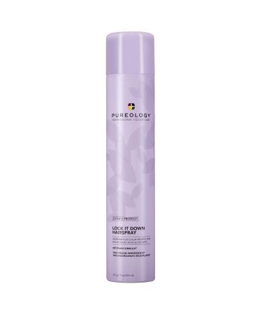 Pureology Style + Protect Lock It Down Hairspray for Color-Treated Hair, Maximum Hold 11 Fl Oz (Pack of 1)