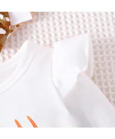 UUAISSO Cow Print Baby Girls Clothes Set | Ruffled Long Sleeve Tops & Pants | Infant Outfits Gifts 0-3 Months - Brown - Buy Online on GoSupps.com