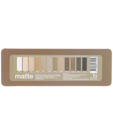 BYS 12 Shade Matte Eyeshadow Palette Tin Collection - Nude & Smoke | Double-Ended Applicator & Blender included - Buy Online on GoSupps.com