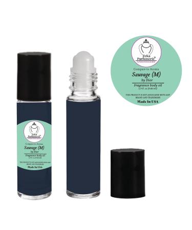 Compare to Aroma Sauvage by Dior for Men - 1/3 oz Travel Size Body Oil Roll-On | Premium Fragrance - Buy Online on GoSupps.com
