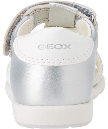 Geox Girl's B Verred B Sandals - 9 UK - Lt Grey White | Comfy and Stylish Footwear - Buy Online on GoSupps.com