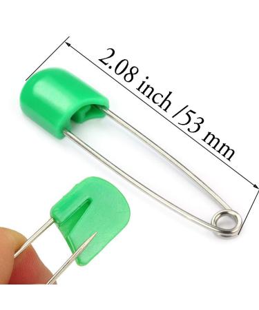 Newsfana Stainless Steel Diaper Pins - Traditional Safety Pin (Assorted Colors) 100PCS - Buy Online on GoSupps.com