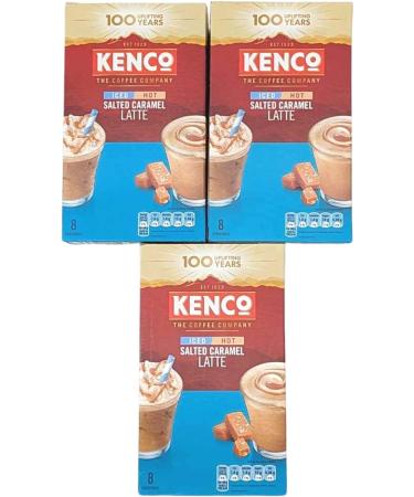 Coffee Multipack With 3x Kenco Salted Caramel Latte Iced/Hot Instant Coffee 162.4g 8 per pack - Kenco Hot/Iced Coffee On the Go Instant Coffee Sachets - Buy Online on GoSupps.com