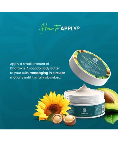 RUVYAA Dhartika Avocado Body Butter - Deeply Hydrating & Nourishing Enriched with Natural Oils & Butters for Enhanced Skin Elasticity - Buy Online on GoSupps.com