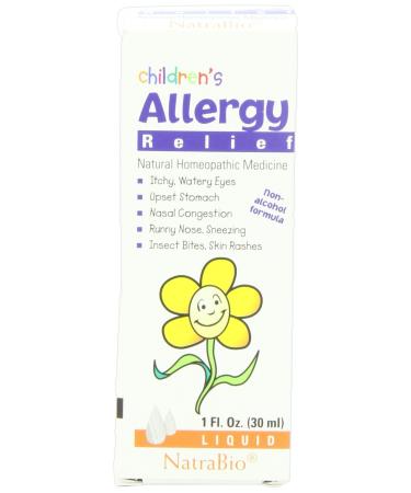 NatraBio Children's Allergy Relief Non-Alcohol Formula Liquid 1 fl oz (30 ml)