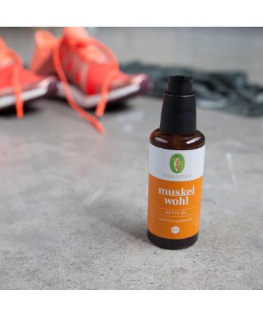 Primavera Organic Muscle Welfare Active Oil 50ml - Soothe Sore Muscles & Tension - Vegan Aromatherapy for Regeneration - Buy Online on GoSupps.com