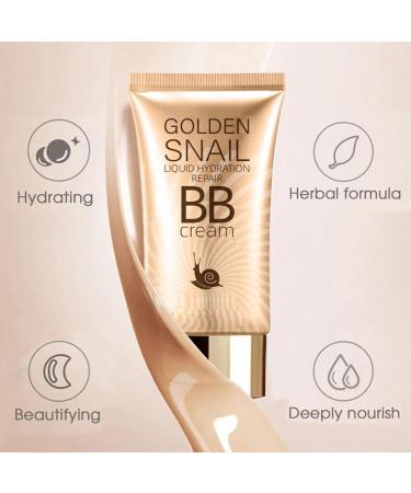 Snail Extracts BB Cream - Foundation for Blemish-free Natural Coverage and Even Skin Tone - Tinted Moisturizer for Women - Suitable for All Skin Types - Buy Online on GoSupps.com