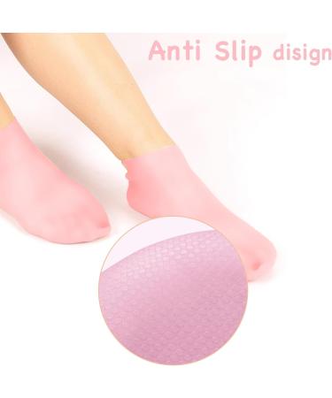 Xumann 3 Pairs Thickened Silicone Socks for Women Foot Spa Moisturising Socks for Cracked Feet Pedicure Silicone Socks for Repairing Dry Feet Heel - Buy Online on GoSupps.com