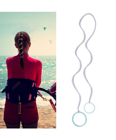 Ponytail Holders Colorful Elastic Hair Ties for Thick Hair Long Hair Tie Scrunchies No Damage for Wind Water Sport Strong Braided Pony Tails Wrap Hair Ties for Swimming Diving (1pc-35" Green+Pink)