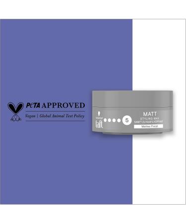 Schwarzkopf TAFT Matte Styling Wax (75 ml) for a matte finish with long-lasting hold gentle on hair and scalp vegan styling wax - Buy Online on GoSupps.com