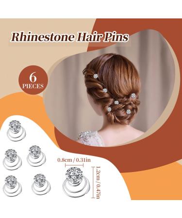24-Piece Hair Spiral Accessories Set | Wedding Curlies Pearl & Crystal Hair Clips for Brides - Buy Online on GoSupps.com