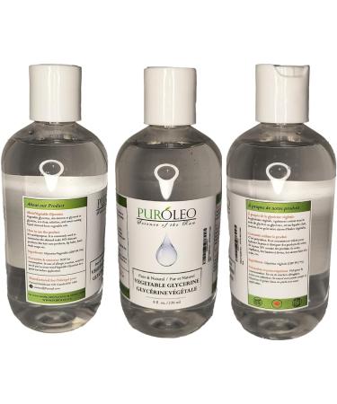 PUROLEO Vegetable Glycerin 8 Fl Oz/236 ML (Packed In Canada) Pure Glycerin for Face Skin and DIY Cosmetics USP Grade glycerin glycerine glycerin for face glycine vegetable glycerin for skin 236 ml (Pack of 1) - Buy Online on GoSupps.com