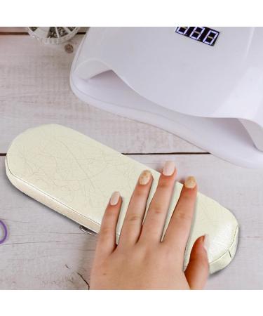 Nail Arm Rest Cushion - Leather Manicure Hand Pillow - Professional Manicure Hand Pillow for Nail Technician Use Professional Salons Wood.l White - Buy Online on GoSupps.com