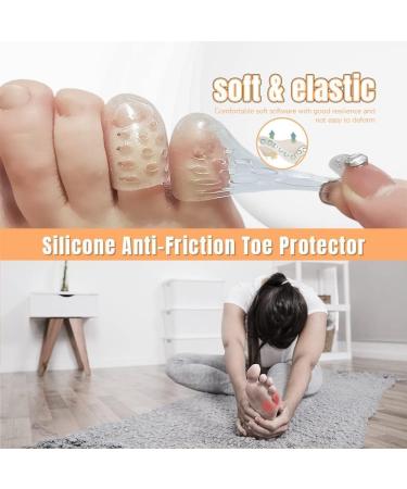 Buy Silicone Anti-Friction Toe Protector - 100 Pcs Breathable Gel Covers for Blisters Calluses & Corns - 2024 New Design for Men & Women - Buy Online on GoSupps.com