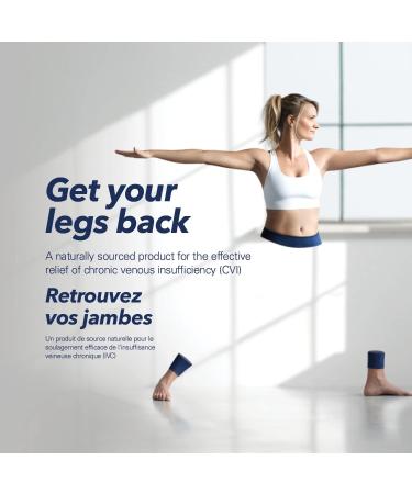 Esenvia Legs Chronic Venous Insufficiency Relief Tablets 34g - Helps Relieves signs and symptoms of Varicose Veins Spider Veins Heaviness of the legs Pain Swelling Burning Sensation - 30 Count - Buy Online on GoSupps.com
