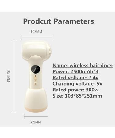 Cordless Hair Dryer Mini Hair Dryer Butt Blow Dryer Gentle Low Heat/Speed Travel Hair Dryer for Child Boy Girl - Buy Online on GoSupps.com