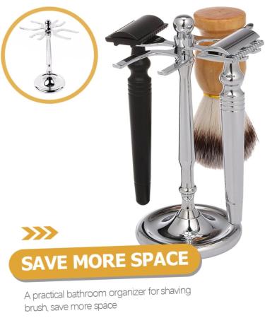 Doitool Beard Bracket Holder & Safety Razor Stand - Heavy-Duty Stainless Steel Bathroom Shaving Rack - Buy Online on GoSupps.com