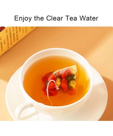 Chrysanthemum Wolfberry Flower Tea 14 Packs Bud Herbal Tea Leaves with Rock Sugar Triangle Bag for Home Office - Buy Online on GoSupps.com