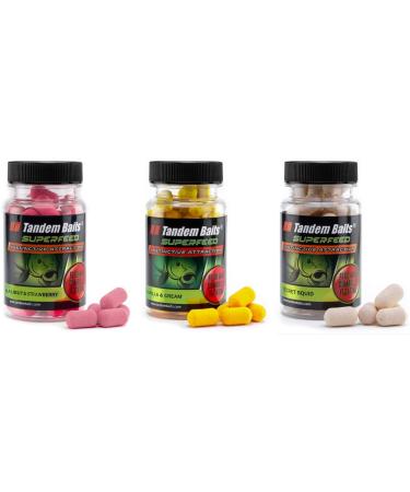 Tandem Baits Superfeed Fluo Mini Dumbells 3-Er Set | Floating Carp Pop Ups for Effortless Fishing | 30g Flavor Mix | Professional Anglers & Hobbyists - Buy Online on GoSupps.com