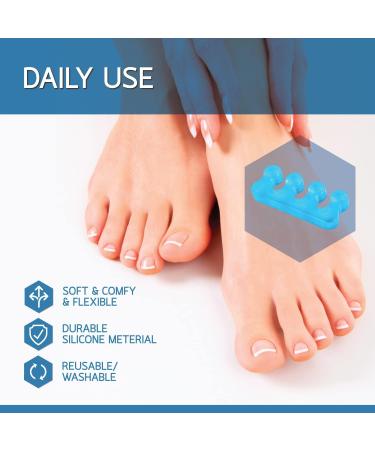 BENNARA Toe Straightener Set - Toe Separator for Pedicure Nail Polish - Toe Spacers for Overlapping Toes, Hammer Toes, and Bunion Pain Relief - One Size Fits Most - 4pc - Buy Online on GoSupps.com