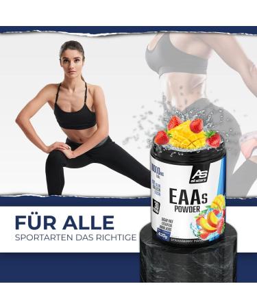 All Stars EAA Powder Strawberry Mango - High Dose 10 000mg EAAs & BCAAs with L-Leucine L-Valine L-Isoleucine - Sugar-Free 420g Supplement | International Shipping - Buy Online on GoSupps.com