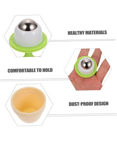 Collbath 2 STK Rollerball Massage Device Manual Muscle Roller for Body Relief | Handheld Massage Tool in Rost-Free Steel (6.5x5cm Green) - Buy Online on GoSupps.com