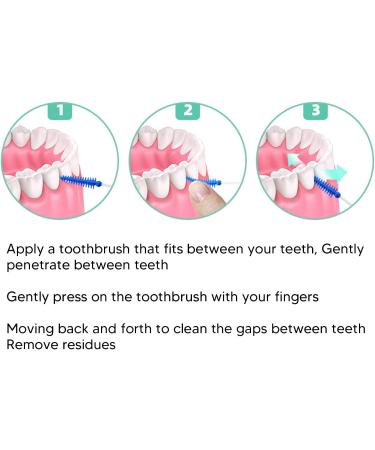 VIFERR Interdental Brush 200 Pack - Silicone Teeth Cleaning Dental Floss & Toothpick with Handle for Oral Care - Purple - Buy Online on GoSupps.com