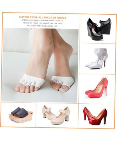 Frcolor Women's Cotton Socks - 4 Pairs of Half Socks & Heel Cushions - Perfect for Boots & Sandals - Buy Online on GoSupps.com