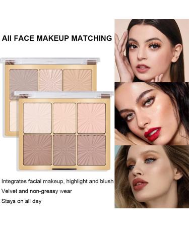 Mysense 6 Colors Contour Highlighter Blush Palette - Silky Smooth Face Blusher & Bronzer Kit - Buy Online on GoSupps.com