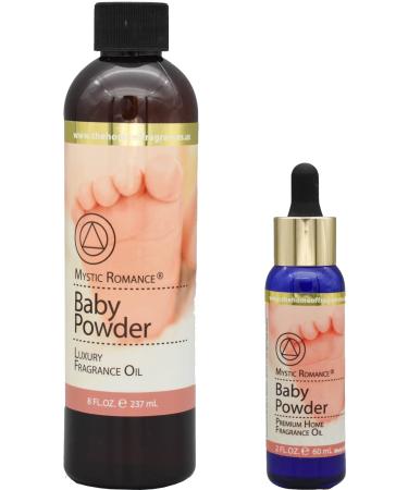 The Home of Fragrances - Set of 2 Bottles of Fragrance Oils - 2oz & 8oz (Baby Powder)