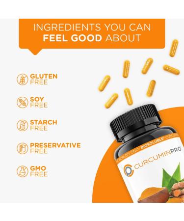 CurcuminPro Complete High Absorption Turmeric Supplement. Protein-Powered Turmeric Curcumin Capsules with BioSoluble Curcumin for Maximum Effectiveness. Natural Curcumin Supplement (60 Count) - Buy Online on GoSupps.com