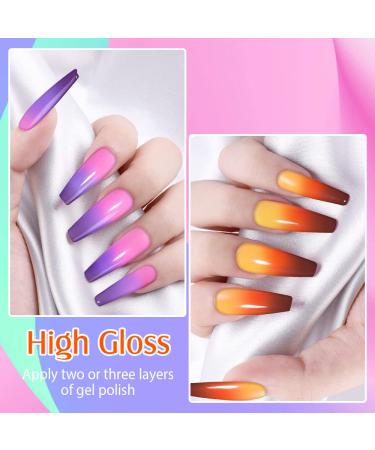 Biutee Color Changing Gel Nail Polish Set - 6 Pcs Temperature Mood Change Kit (8 ml) - Buy Online on GoSupps.com