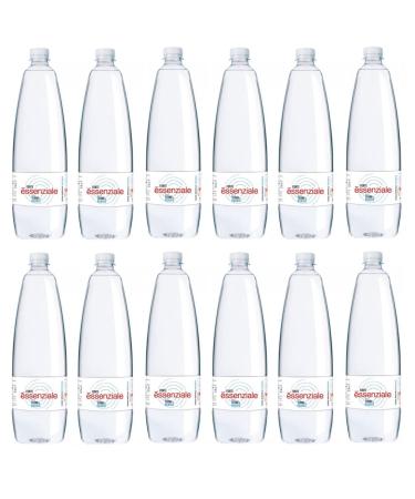 Ferrarelle 12x Fonte Essenziale Acqua Minerale Naturale Natural Mineral Water Disposable PET 1Lt