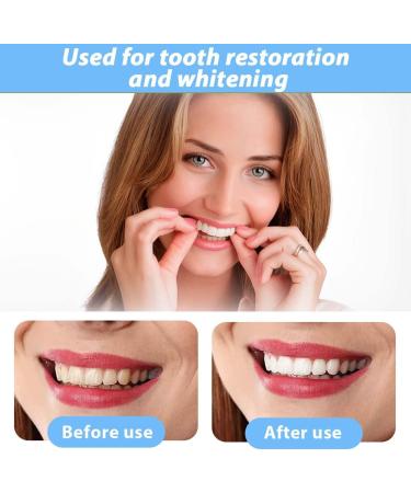 NHPY 4 pairs of dental facets top and bottom perfect smile false smile facet artificial tooth prosthesis perfect smile cosmetic dental prosthesis no gaps B - Buy Online on GoSupps.com